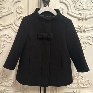 Jcrew factory black wool kids coat 2T